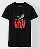 Spunkies Cotton Half Sleeves Fun Zone Text Printed Tee - Black