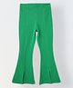 Spunkies Lycra Knit Solid Ribbed Leggings - Green