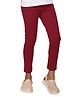 PILOLO Cotton Knit Solid Leggings - Maroon