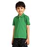 PILOLO Cotton Knit Half Sleeves  Solid Polo Tee - Green