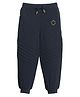 PILOLO Cotton Knit Solid Joggers - Navy Blue