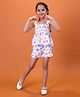 NUTTY BUTTY Sinker Knit Sleeveless Floral Printed Coordinating Top & Shorts - Multi Colour