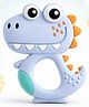 AEREX Dinosaur Shape Baby Teether | Soft Silicone BPA Free Natural Organic Nipple Teether - Blue