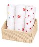GRASPING FINGERS Soft Breathable 110x100 Cm 100% Muslin Cotton Baby Multipurpose Swaddle Set of 3