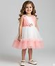 The Magic Wand Woven Sleeveless Floral Applique Detailed Dress - Peach