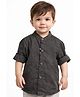 Spool Junior Cotton Woven Full Sleeves Solid Shirt - Black