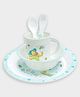 Mi Arcus Animal Print Baby Dinner Set  Pack of 5 White & Green