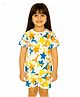 Tiny Hugs Cotton Knit Half Sleeves Star Printed Coordinating Tee & Shorts Set - White