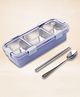 Myneemoe Bento Go Stainless Steel Lunch Box, 3 Compartment Tiffin Box for School & Daily Dry Solid Meals - Lavender