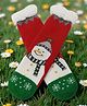 Butterthief Woollen Knit Christmas Theme Snowman Designed Anti Skid Socks - Red & White