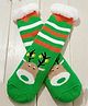Butterthief Woollen Knit Christmas Theme Reindeer Designed Anti Skid Socks - Green