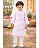 Mamma's Bear 100% Cotton Woven Full Sleeves Floral Printed Kurta & Pyjama Set - White