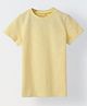 Spunkies Cotton Jersey Knit Half Sleeves Solid Tee - Soft Yellow