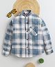 BAATCHEET Cotton Woven Full Sleeves Checked Shirt - Blue