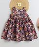 BAATCHEET Cotton Woven Sleeveless Floral Printed Dress - Multi Colour