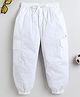 BAATCHEET Cotton Woven Solid Jogger - White