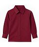 CHILINS Woven Full Sleeves Solid Shirt - Maroon