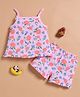 Wonderchild Sleeveless Floral Printed Coordinatng Top & Shorts Set - Pink