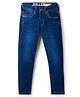 Junior Killer Cotton Spandex Woven Full Length Solid Color Slim Fit Jeans with Stretch - Blue