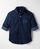 Junior Killer Cotton Woven Full Sleeves Solid Color Shirt - Navy Blue