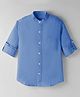 Junior Killer Cotton Woven Full Sleeves Solid Color Shirt - Light Blue