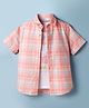 Junior Killer Cotton Woven Half Sleeves Checkered Shirt & Inner Tee - Pink