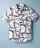 Junior Killer Woven Half Sleeves Abstract Printed Shirt - White