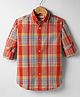 Junior Killer Cotton Woven Full Sleeves Checkered Shirt - Red