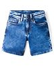 Junior Killer Cotton Above Knee Length Solid Shorts With Stretch - Blue