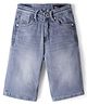 Junior Killer Elastane Blend Knee Length Solid Shorts With Stretch - Grey