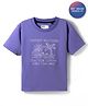 Junior Killer Cotton Lycra Woven Half Sleeves T-Shirt With Wave Print - Purple