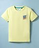 Junior Killer Cotton Lycra Woven Half Sleeves T-Shirt With Text Print - Yellow