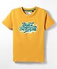 Junior Killer Cotton Lycra Woven Half Sleeves T-Shirt With Text Print - Mustard