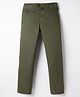 Junior Killer Cotton Lycra Woven Full Length Solid Trouser With Stretch - Olive