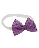 Aye Candy Glitter Dots Bow Applique Detailed Headband - Lavender