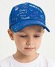 Vritraz Woven Typography Printed Baseball Cap - Blue - Circumference - 52 - 56 Cms