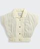 Tiny Girl Woven Half Sleeves Striped Shirt - Yellow