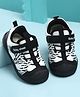 KIDLINGSS Zebra Designed Velcro Closure Shoes - Black