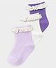 Mi Arcus Knit Pack of 3 Lace Embellished Socks - Multi Colour