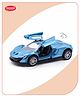 Aditi Toys Premium Metal Die-Cast Sports Racer Car, Metal Car with Realistic Engine Sound, LED Lights, Open & Close Doors, Pull Back Car Zinc Alloy for Kids, BIS Approved - Blue