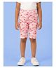 Kaboosh Knit Floral Hearts & Rainbow Printed Cycling Shorts  - Pink