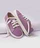 Toothless Solid Lace Up Shoes - Purple