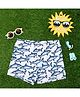 Yellow Bee Disney Fish Printed Swimming Trunks - White