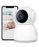 Ausha 1080p Full HD WiFi CCTV Camera for Baby & Kids LIVE, 355 Pan, Night Vision & Two-Way Audio