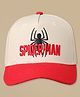 Kidsville Cotton Blend Knit Marvel Featuring Spiderman Embroidered Baseball Cap - Off White - Circumference  54 Cm