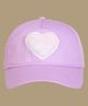 Kidsville Cotton Blend Knit Fur Heart Patch Detailed Baseball Cap - Pink - Circumference - 54 Cm