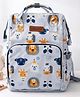BabyGear Multipurpose Backpack Style Premium Diaper Bag Jungle Print - Blue