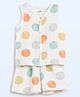 The Boo Boo Club Muslin Woven Sleeveless Polka Dots Printed Top & Shorts Set - Multi Colour