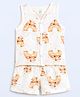 The Boo Boo Club Muslin Woven Sleeveless Sheep Printed Top & Shorts Set - Multi Colour