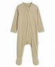 Cocoon Care Bamboo Knit Full Sleeves Solid Sleepsuit - Brown